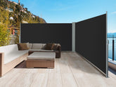 TOUGHOUT 1.8m x 3m Double Retractable Side Awning Screen Shade